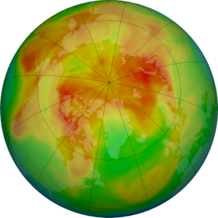 Arctic ozone map for 14 April 2016